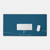Minimalistisch marineblauw schrift kalligrafie mon bureaumat (Keyboard & Muis)