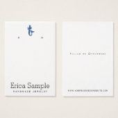 Minimalistisch marineblauw sierjuwelenscherm visitekaartje (Voorkant /achterkant)