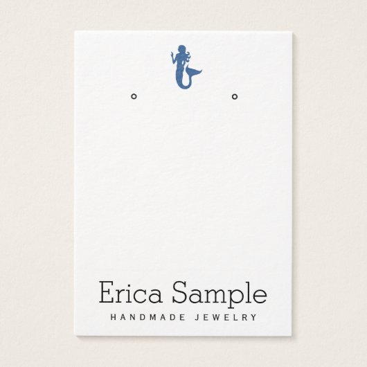 Minimalistisch marineblauw sierjuwelenscherm visitekaartje (Voorkant)