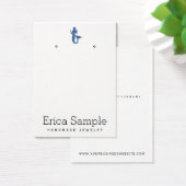 Minimalistisch marineblauw sierjuwelenscherm visitekaartje (Bureau)