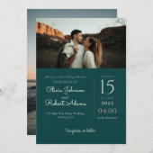 Minimalistisch marinedinnetje kaart (Voorkant / Achterkant)