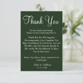 Minimalistisch marinelonische bruiloft bedankt (Staand voorkant)