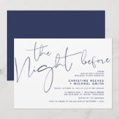 Minimalistisch marineschrift voor bruiloft kaart (Voorkant / Achterkant)