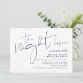 Minimalistisch marineschrift voor bruiloft kaart (Staand voorkant)