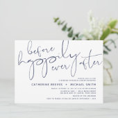 Minimalistisch marineschrift voor bruiloft kaart (Staand voorkant)