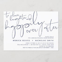 Minimalistisch marineschrift voor bruiloft kaart