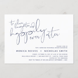 Minimalistisch marineschrift voor bruiloft kaart