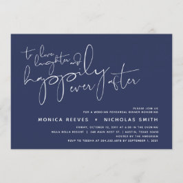 Minimalistisch marineschrift voor bruiloft kaart