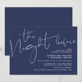 Minimalistisch marineschrift voor bruiloft kaart (Voorkant / Achterkant)