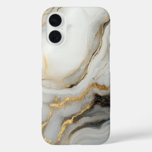 Minimalistisch marmer - elegant en tijdloos design iPhone 16 hoesje