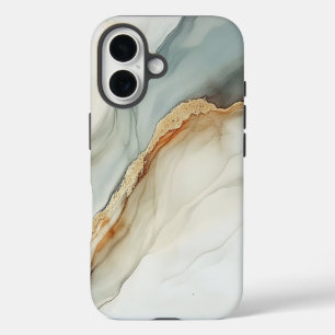 Minimalistisch marmer - elegant en tijdloos design iPhone 16 hoesje