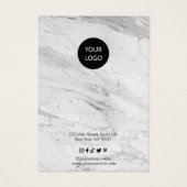 Minimalistisch marmer Ketting Display Visitekaartj Visitekaartje (Achterkant)