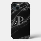 Minimalistisch marmer zwart Case-Mate iPhone case (Achterkant)