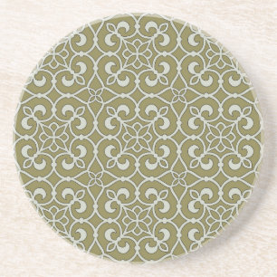 Minimalistisch Marokkaans decor-patroon met schui Zandsteen Onderzetter