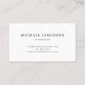 Minimalistisch maroon monogram Logo ingegraveerd e Visitekaartje (Achterkant)