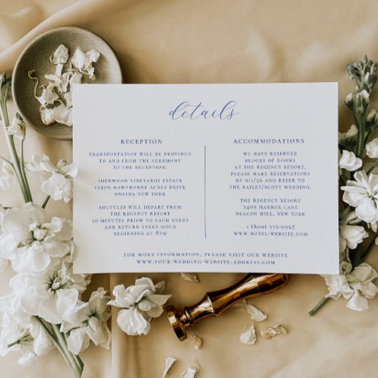 Minimalistisch Marseille Bleu bruiloft details Kaa Kaart