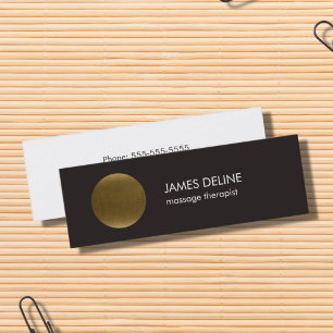 Minimalistisch massagetherapeut koper mini visitekaartje