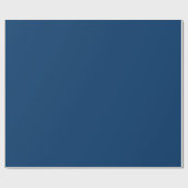 Minimalistisch massief eenkleurig blauw #003366 cadeaupapier (Vlak)