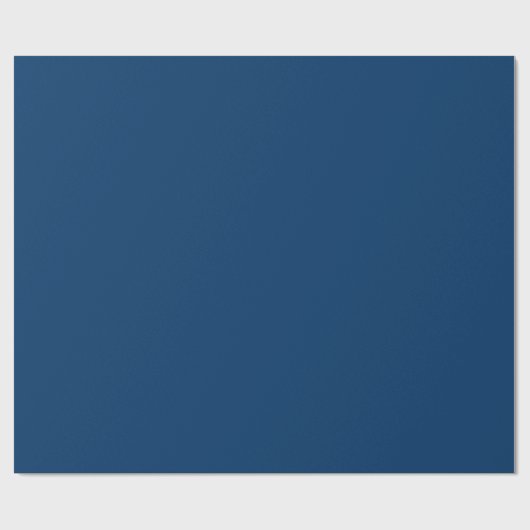 Minimalistisch massief eenkleurig blauw #003366 cadeaupapier (Vlak)