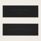 Minimalistisch mat zwart custom business label mini visitekaartjes (Voorkant /achterkant)