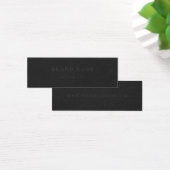 Minimalistisch mat zwart custom business label mini visitekaartjes (Bureau)
