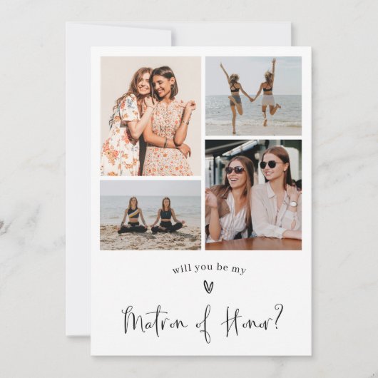 Minimalistisch matron van het beste voorstel Foto  Kaart (Voorkant)