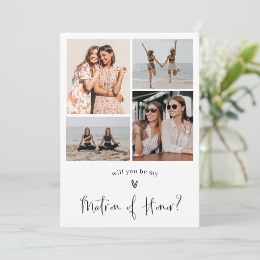 Minimalistisch matron van het beste voorstel Foto  Kaart (Staand voorkant)