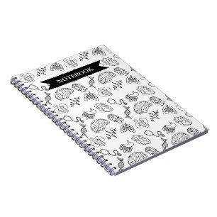 Minimalistisch Medisch Doodlepatroon Spiraal Noteb Notitieboek