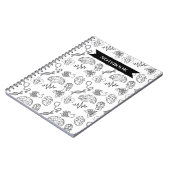 Minimalistisch Medisch Doodlepatroon Spiraal Noteb Notitieboek (Linkerzijde)