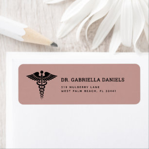Minimalistisch medisch symbool dokter gezondheidsz etiket