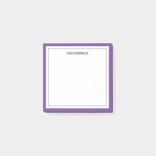Minimalistisch medium paarse, 2 randen post-it® notes (Voorkant)