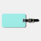 minimalistisch meisje-chic aqua blue Turquoise Bagagelabel (Voorkant horizontaal)