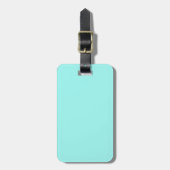 minimalistisch meisje-chic aqua blue Turquoise Bagagelabel (Voorkant verticaal)