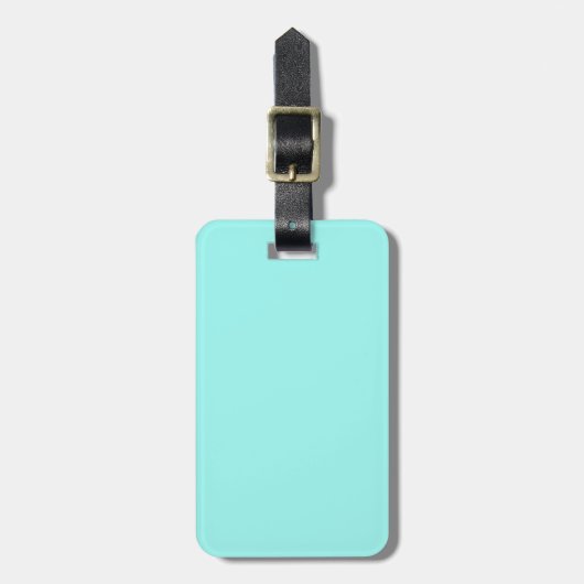 minimalistisch meisje-chic aqua blue Turquoise Bagagelabel (Voorkant verticaal)