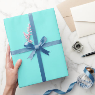minimalistisch meisje-chic aqua blue Turquoise Cadeaupapier