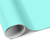 minimalistisch meisje-chic aqua blue Turquoise Cadeaupapier (Rol Hoek)