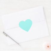 minimalistisch meisje-chic aqua blue Turquoise Hart Sticker (Envelop)