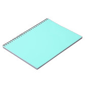 minimalistisch meisje-chic aqua blue Turquoise Notitieboek (Linkerzijde)