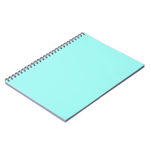 minimalistisch meisje-chic aqua blue Turquoise Notitieboek (Linkerzijde)