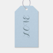 Minimalistisch meisje-chic beachy pastelblauw cadeaulabel (Voorkant)