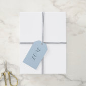 Minimalistisch meisje-chic beachy pastelblauw cadeaulabel (Met Touw)