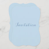 Minimalistisch meisje-chic beachy pastelblauw kaart (Voorkant / Achterkant)