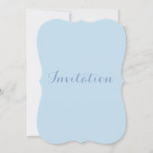 Minimalistisch meisje-chic beachy pastelblauw kaart (Voorkant)