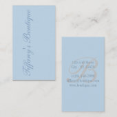 Minimalistisch meisje-chic beachy pastelblauw visitekaartje (Voorkant / Achterkant)