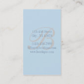 Minimalistisch meisje-chic beachy pastelblauw visitekaartje (Achterkant)