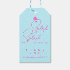 Minimalistisch meisje Mermaid Birthday Dank je Cadeaulabel