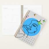 Minimalistisch meisje op een planner (Display)