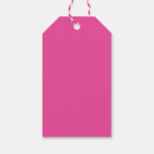 Minimalistisch meisje schattig roze boog monogram  cadeaulabel (Achterkant)