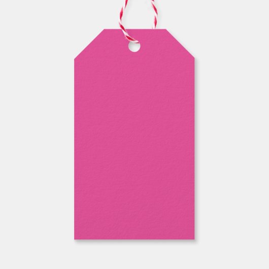 Minimalistisch meisje schattig roze boog monogram cadeaulabel (Achterkant)