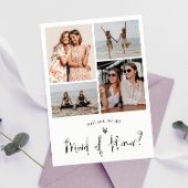 Minimalistisch meisje van het voorstel van de eer  kaart